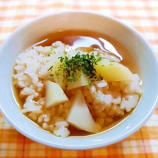 じゃが芋と青のりの出汁茶漬け